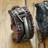 braunes rohleder armband herren manschette breitarmband uniqal sale
